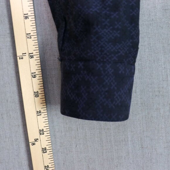 MACEOO Paris Shirt Mens 6 / 2XL* Italian Fabric Navy Blue Lime Green Accents - Picture 9 of 11